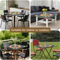 thumbnail image 5 of Colorful Rainbow Tie Dye Spiral Pattern Square Fitted Tablecloth with Elastic Edge,Square Table Cover,Washable Elastic Table Cover for Home Kitchen Party Decor 34"x34", 5 of 6