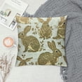 thumbnail image 2 of Nawypu Pieces Happy Easter Throw Pillow Covers Rabbit Bunnies Cushion Pillowcase Beige and White Rabbits Pillowcase Cushion Cover for Easter Bedroom Sofa Decorations, 2 of 5