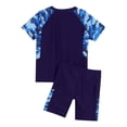 thumbnail image 2 of TTAO Kids Boys Rash Guard Swimsuit Swim Trunks with Tops Set Beach Sports Swimwear Bathing Suit Blue Camouflage 9-10, 2 of 7
