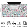 thumbnail image 5 of Long Mouse Pads for Desk,Pioneer Flower Floral Print Pattern Desk Mats on Top Of Desks, Desk Mouse Pad Extra Large with 3mm Non-Slip Base and Stitched Edge for Gaming,Office,Work,Home 47.3"x23.6", 5 of 6