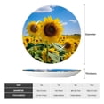 thumbnail image 2 of Daiia Sky Golden Sunflower Field B Printed Pattern Ceramic Plate Dinner Plates Bone China Decorative Plates with Display Stand Art Ceramic Ornaments for Wall Hanging Decoration-6in, 2 of 6