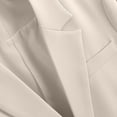 thumbnail image 5 of uublik Women Blazers for Work Casual Work Office Blazer Stretch Lapel Collar Long Sleeve Jacket Suit Blazer Beige Clothes, 5 of 5