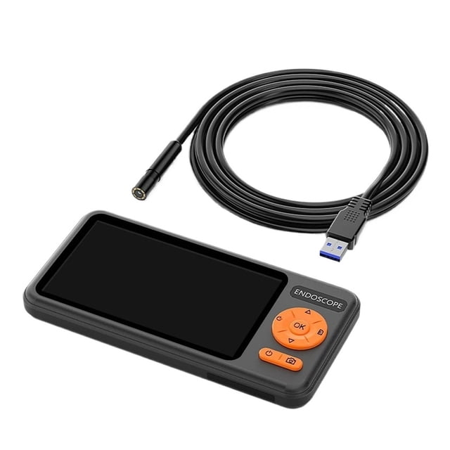 Industrial Endoscope 4.5'' Screen HD1080P USB Car Inspection Borescope Take Photo 5 Meter Cable ,Easily Maneuver
