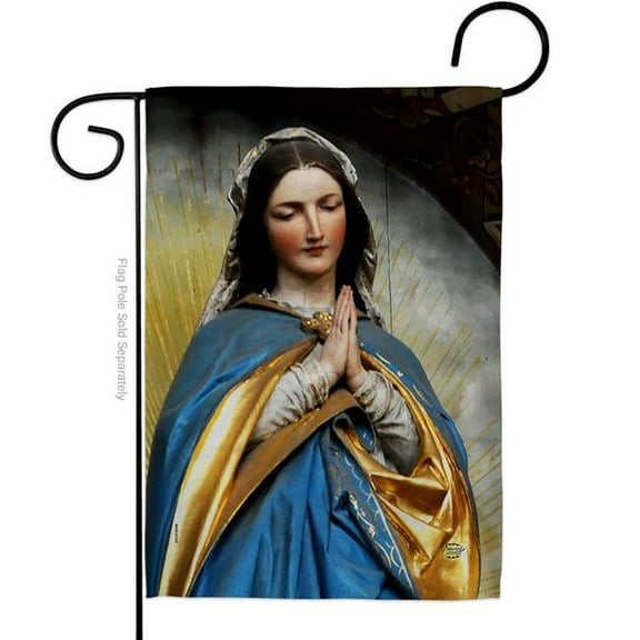 Ornament Collection G192565-BO Virgo det Josef Moroder Religious Faith Double-Sided Decorative Garden Flag, Multi Color