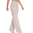 thumbnail image 2 of Clothing 2025 Yoga Pants Yoga Cargo Pants Women Wide Leg Pants with Pockets High Waist Stretch Dress Casual Business Work Travel Pants Yoga Pants, 2 of 5