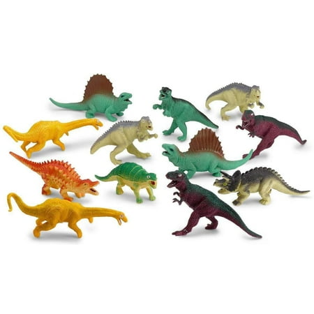 Dinosaur Figures, Medium Size Realistic Looking Dinosaurs, 5.5”-6.5” In Assorted Colors For Boys & Girls. Fun Toy, Gift, Prize. Perfect Classroom Entertainment & Educational Party Decoration–By