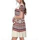 thumbnail image 2 of Balery Fashion Tatreez Vestidos sueltos de manga corta para mujer, vestidos de verano 2025, vestidos casuales de corte A con vuelo., 2 of 6