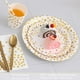 thumbnail image 3 of Zhuge Platos de papel desechables redondos para todas las ocasiones - Paquete de 100 - Platos para la cena de 50 x 9" y 50 x 7", lunares dorados, suministros para fiestas en blanco y dorado, 3 of 4
