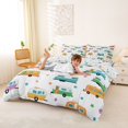 thumbnail image 2 of Castle Fairy Colorful Camper Pattern Queen Duvet Cover Set for Kids, Star Print Bedding for Bedroom, Green Blue Orange,3-Piece,No Comforter, 2 of 6