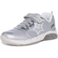 thumbnail image 6 of Geox J Spaziale Kid's Mesh Slip On Light Up Trainers In Silver Size 1, 6 of 6