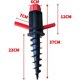 thumbnail image 2 of Pie negro, soporte para paraguas, montaje con tornillo, toma de tierra, camping, playa, rojo, 2 of 5