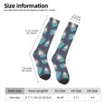 thumbnail image 7 of Knee High Socks for Men and Women, Light Bulbs Pattern blue Althletic Compression Socks, Support Long Tube Socks for Outdoor Sport, Calf Socks, High Stockings for Women Men, 7 of 7
