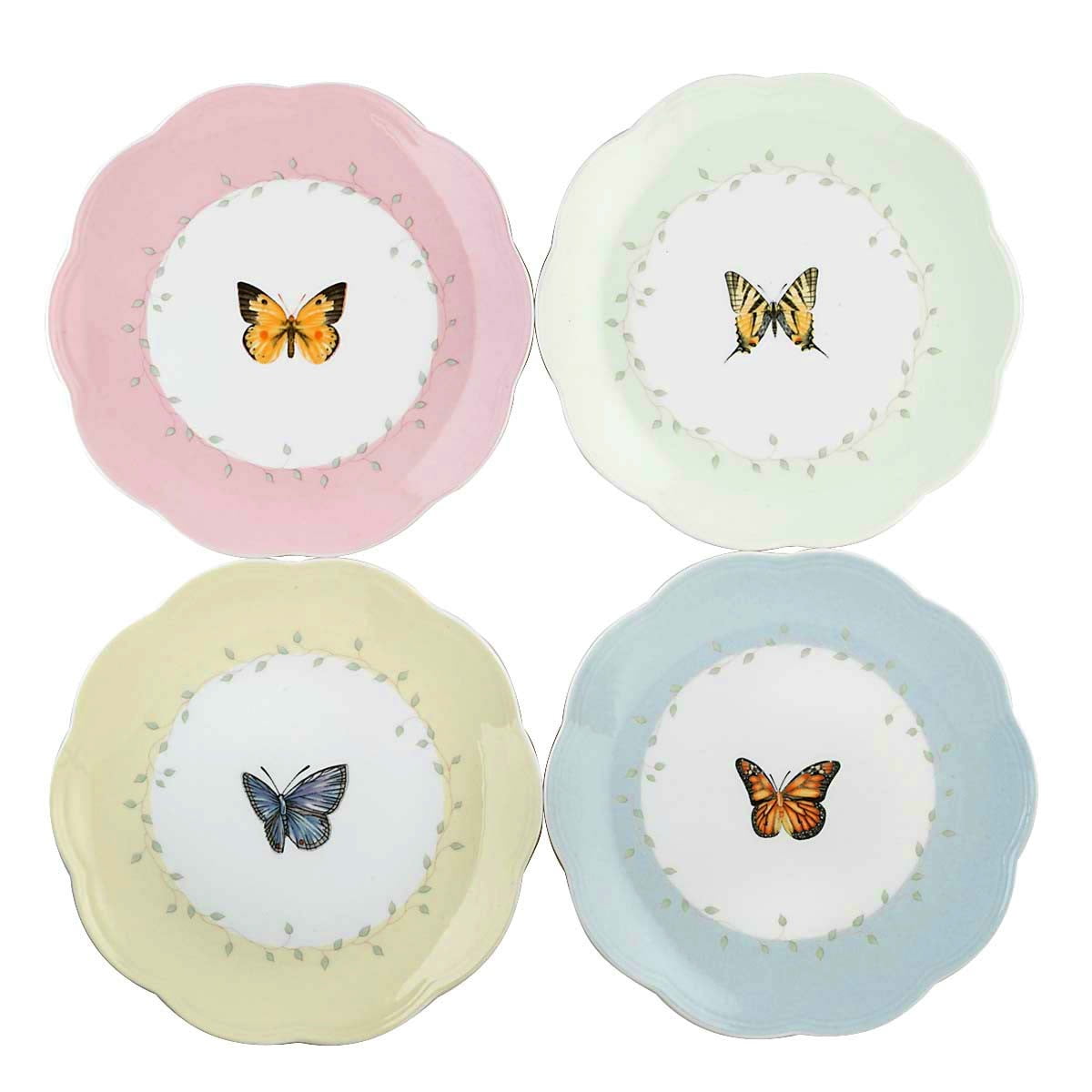 Lenox Butterfly Meadow Porcelain Dessert Plates, Set of 4