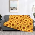 thumbnail image 2 of Balery Vintage Leopard Print Sunflower Manta de Franela con Dibujo, Lujo Ultra Suave y Cálido, Antipelusa y Resistente a las Arrugas para Cama, Sofá, Camping -60"x50", 2 of 6