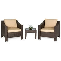 All Outdoor Lounge Chairs Product Image Best Choice Products Set Of 2 Outdoor Wicker Club Patio Accent Chairs W Side Table