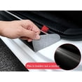 thumbnail image 4 of GHSDFBB 4Pcs Santa Cruz Door Sill Protector Reflective 4D Carbon Fiber Sticker Decoration Door Entry Guard Door Sill Scuff Plate Stickers Accessories Compatible with Hyundai Santa Cruz (Blue), 4 of 6