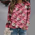 thumbnail image 2 of lcziwo Prime Deals Chandails de Noël pour Femmes Grande Taille, Chandails de Noël pour Femmes Mignons avec Graphique 3D du Père Noël, Chandails à Col Rond 2024 Xmas à Manches Longues, Hauts des Fêtes Rose, TTG, 2 of 7