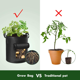 thumbnail image 5 of CHAO Bolsa negra para 5 plantas no tejidas (10 galones), diámetro 35 cm, altura 40 cm, 5 of 5