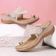 thumbnail image 4 of Zapatillas de cuña informales de tacón medio con flores y punta redonda de verano de talla grande para mujer Wmkox8yii hj789, 4 of 8