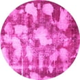 thumbnail image 1 of Ahgly Company Indoor Round Abstract Pink Modern Area Rugs, 5' Round, 1 of 4