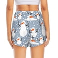 thumbnail image 2 of Lsque Happy Snowmen Snowfall Printed Women's Running Shorts with Liner Pockets,Elastic Quick Dry Workout Athletic Gym Yoga Shorts,Womens High Waist Shorts-XX-Large, 2 of 9