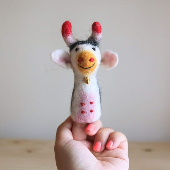 Milk Cow Finger Puppet