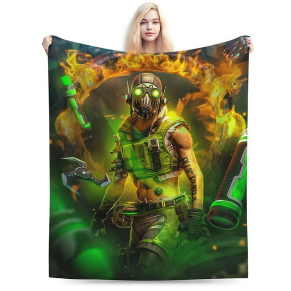 Apex Legends Octane Bed Blanket Air Conditioner Quilt Ultra Soft Flannel Blanket All Season Fuzzy Blanket Reversible Fluffy Plush Blanket 40"X30"