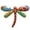 Red, variant on Morttic Metal Dragonfly Decor Wall Sculptures Ornaments Garden Art Hanging Decoration for Patio Porch Fence (Purple)