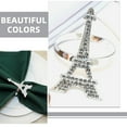 thumbnail image 2 of Zehuanyu 4 Pcs Eiffel Tower Napkin Holder Napkin Ring Banquet 5.90X3.50X3.00CM Silver, 2 of 7