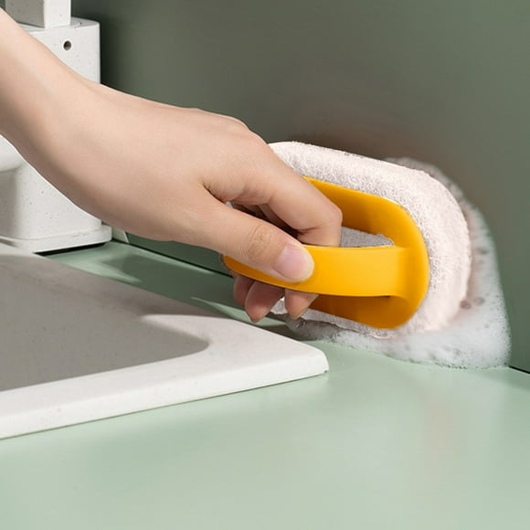 Cleaning Brush for Tub and Tile Cleaning | Heavy Duty Scrubbing Pad sponge for Shower Grout Pool Steps Corners Bath Cleaner with Scraper Endurance