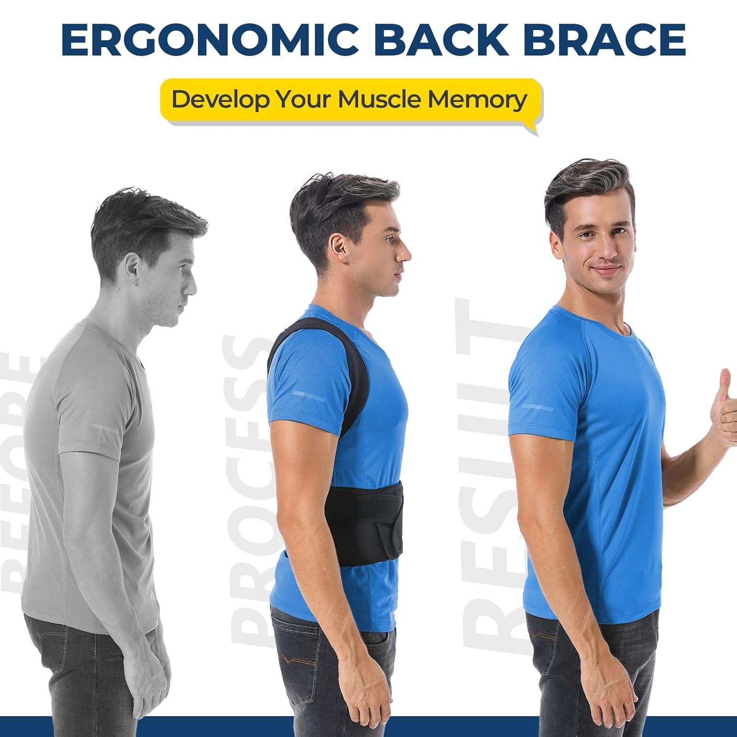 Back Brace Posture Corrector for Women and Men, Upper and Lower Back Pain Relief, Adjustable and Fully Back Support Improve Posture and Lumbar Oversize S-5XL