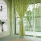 thumbnail image 1 of Cortina de muselina con estampado offset de mimbre DA BOOM, para ventanas frescas, con diseño floral pastoral, para sala de estar, comedor y dormitorio., 1 of 3