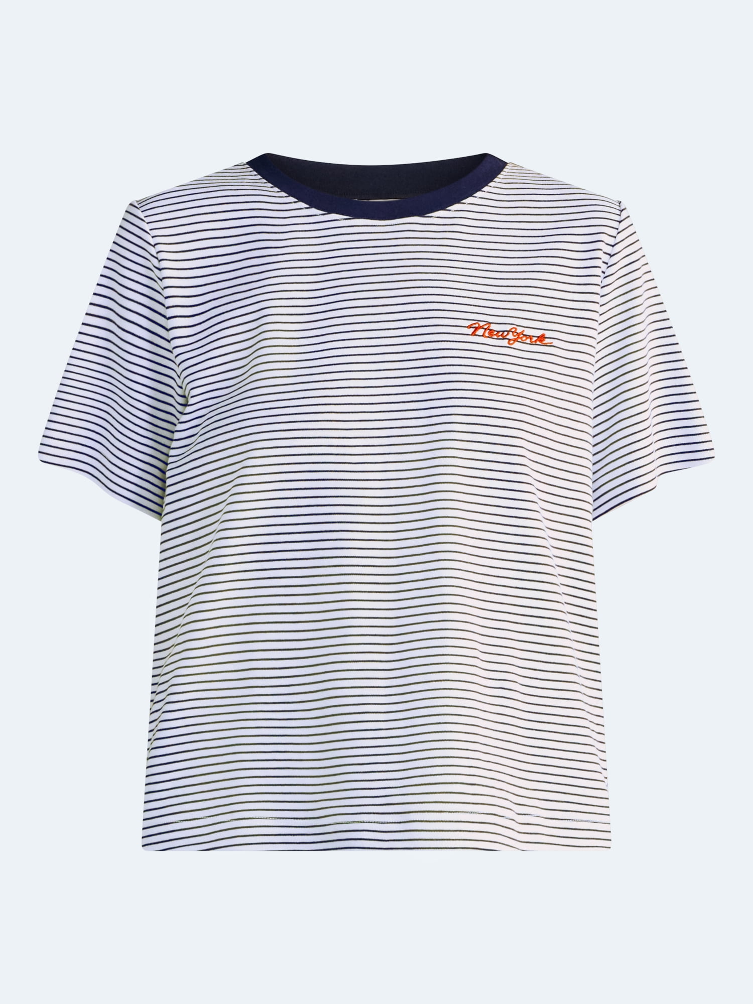 Free Assembly Women's and Women's Plus Relaxed Tee with Short Sleeves, Sizes XS-4X