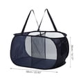 thumbnail image 3 of Cesta de lavandería plegable de 1 pieza de Unique Bargains, cesta portátil para baño 22.83"x14.17"x14.17" azul marino-75L, 3 of 6