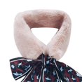 thumbnail image 4 of Bufanda de cuello de piel sintética con cuello de piel de felpa, cálida, de invierno, con cinta de leopardo Cuello rosa, 4 of 4