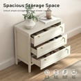 thumbnail image 5 of EYYTHUNG Modern 3 Drawer Dresser, Chest of Drawers Cabinet Wood, Antique White, 5 of 8