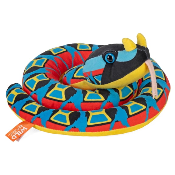 Wild Republic Snakes Eco Rhino Viper, Stuffed Animal, 36 Inches, Plush Toy, Fill is Spun Recycled Water Bottles, Eco Friendly