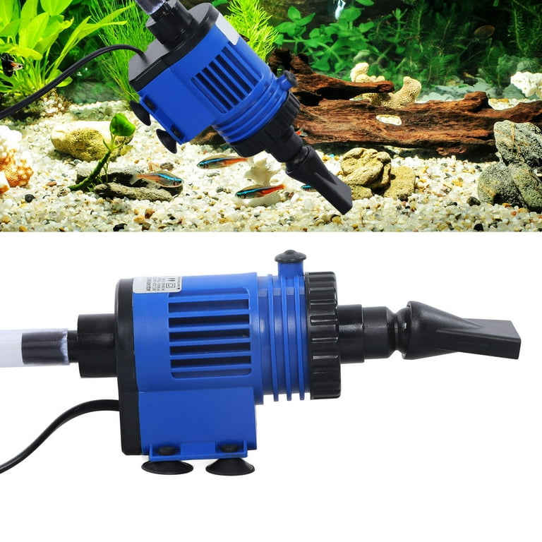Vacuum Gravel Water Changer, Electric Automatic Aquarium Gravel Cleaner 10W  Syphon Operated With Hose For Draining 