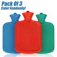 thumbnail image 1 of 1/3pcs Heat Therapy Rubber Water-filled Hot Water Bottle Hand Warmer Neck Shoulder Pain Relief Random Color, 1 of 3