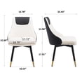 thumbnail image 2 of Swivel Faux Leather Dining Chairs Set of 2 Modern Upholstered Kitchen Dining Room Chairs Side Chair with Metal Legs for Home Kitchen Office, White, 2 of 6