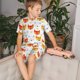 thumbnail image 4 of Balery Cute Fox with Heart Conjunto de Pijama Infantil de Manga Corta con Estampado – Ropa de Dormir de Algodón Suave-3X-Large, 4 of 6