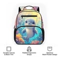 thumbnail image 5 of Yuyamidu Cute Dolphin Toddler Preschool Backpack for Boys Girls, 13.5 Inch Kids School Bag with Padded Shoulder Straps and Multi-Pocket Design for Daycare and Kindergarten, 5 of 6