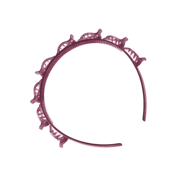 Qarigey Diadema Unisex Alice para hombre y mujer, banda deportiva para el pelo, aro de Metal, flequillo doble, horquilla para el pelo, accesorio para el Accesorio para el cabello Violeta