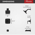thumbnail image 3 of Pfister 8P8-WS2-BIES Matte Black Tub & Shower Faucet, 3 of 5