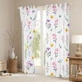 thumbnail image 3 of Homewish Watercolor Floral Blackout Curtains Set of 2 (52x84 Each),Rustic Western Flower Window Curtains,Pink White Purple Curtains and Drapes For Girls Teens,Luxury Bedroom Decor, 3 of 6