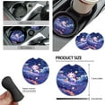 thumbnail image 5 of KUIFORTI Starry Sky Salamander Print 11 PCS Car Seat Cover Set Car Seat Cover Steering Wheel Cover Seat Belt Pads Cover Cup Coasters Automotive Interior Accessories for Most Cars, 5 of 6
