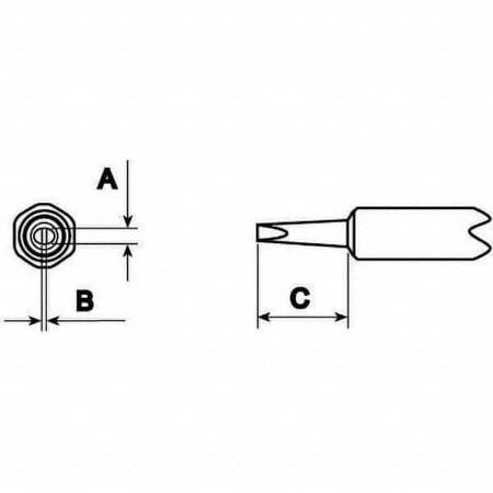 

Weller NT6 .063 x 0.372 NT Series Chisel Tip for WMP Micro Soldering Pencil