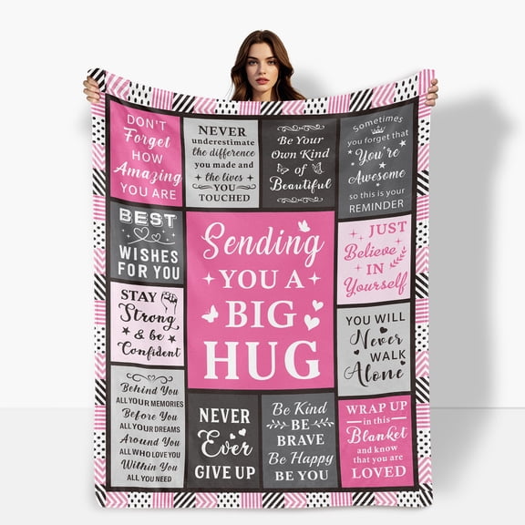 Inspiring Fleece Blanket For Friends And Couples A Gift To Foster Positivity Encourage Optimism And Never Give Up Spirit Soft Warm For Sofa Bed Travel Camping For Family Friends Shipped From USA