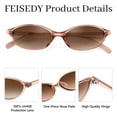 thumbnail image 4 of Gafas de sol FEISEDY retro ovaladas con forma de ojo de gato para mujer B0257, 4 of 7