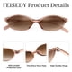 thumbnail image 4 of Gafas de sol FEISEDY retro ovaladas con forma de ojo de gato para mujer B0257, 4 of 7